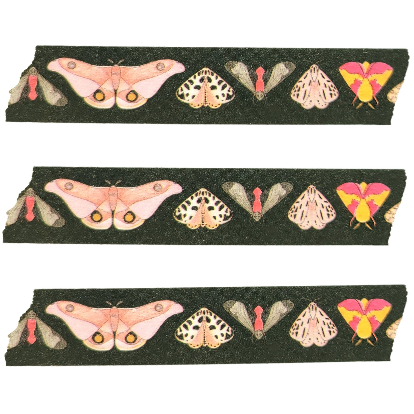 Moths, Pink and Green, Washi Tape