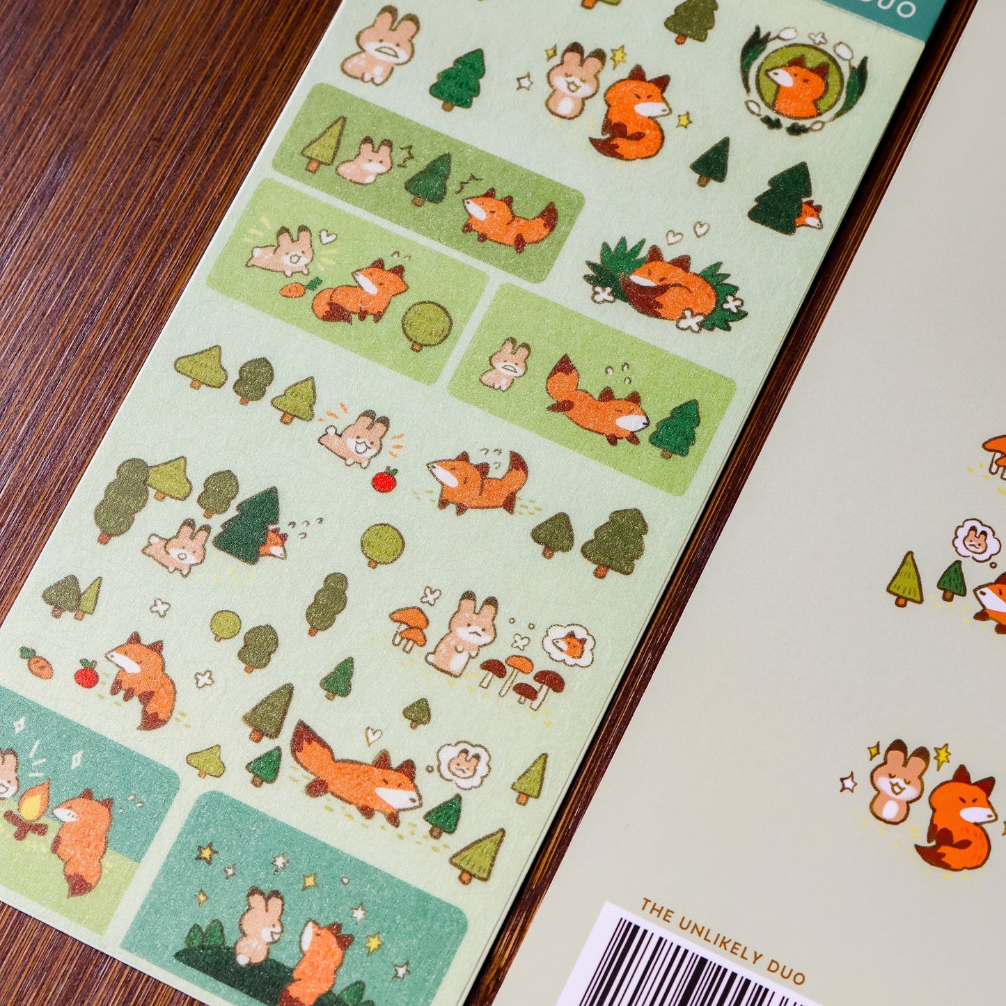 Sticker Sheet (Washi) - Unlikely Duo