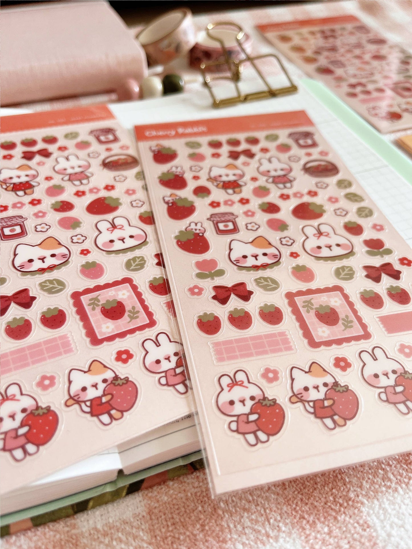 Sweet Strawberry Sticker Sheet no.103