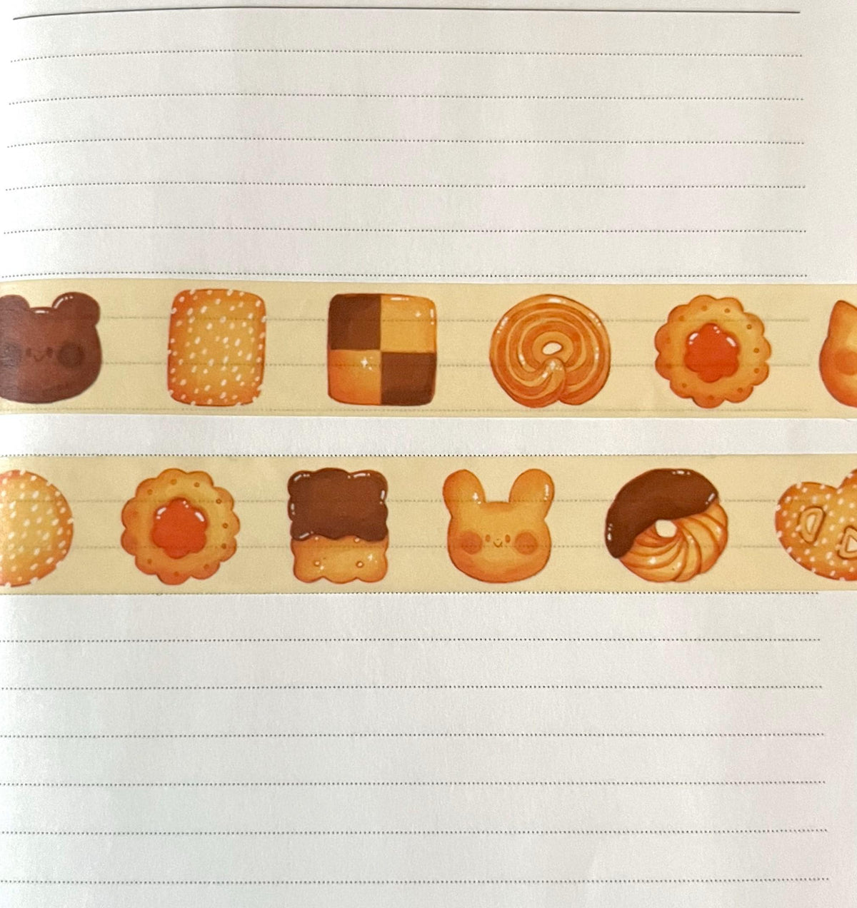 Butter Cookies Washi Tape • Kawaii Scrapbooking • Planner Tape (15mm x 10m)