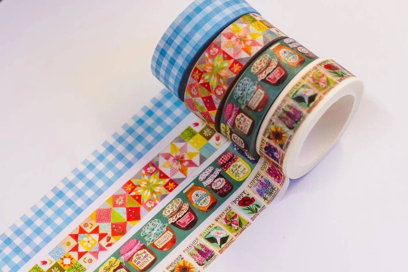 Homespun - 4-Pack Washi Tape Roll Set
