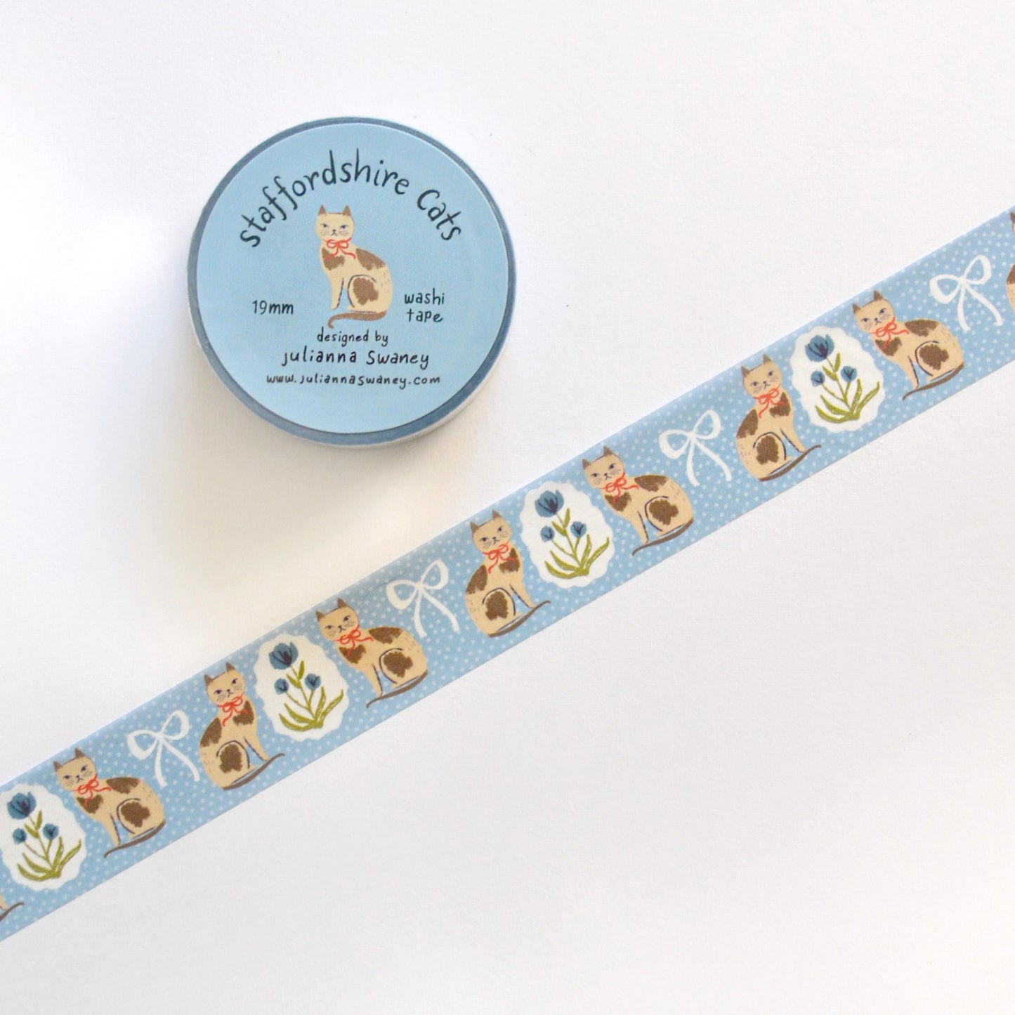 Staffordshire Cat Washi Tape 19mm