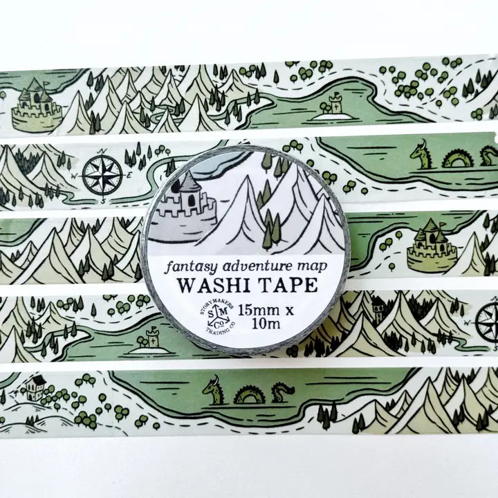Fantasy Adventure Map Washi Tape