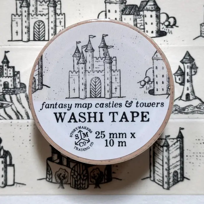 Fantasy Map Castles Washi Tape