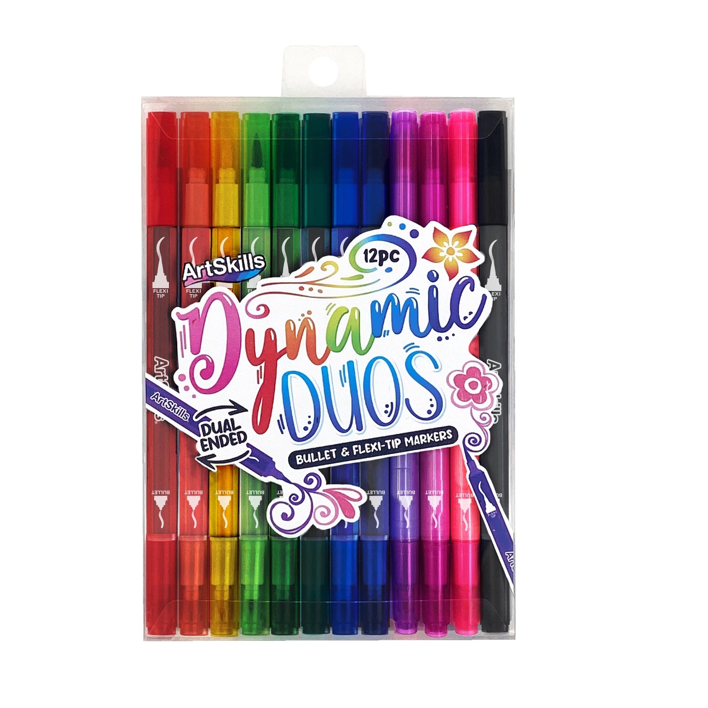 Dynamic Duos Dual-Tip Markers, 12 Markers
