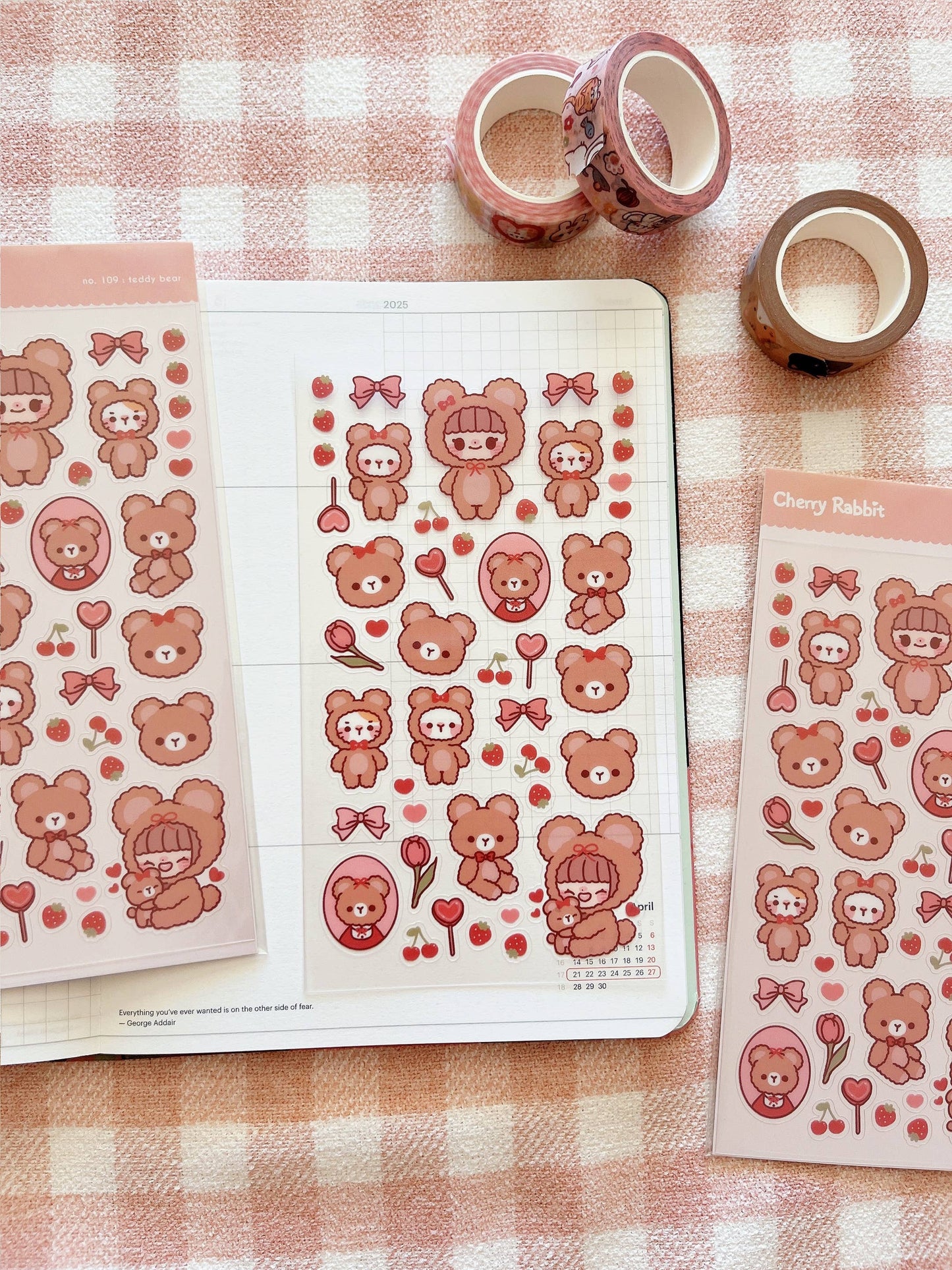 Teddy Bear Sticker Sheet no.109