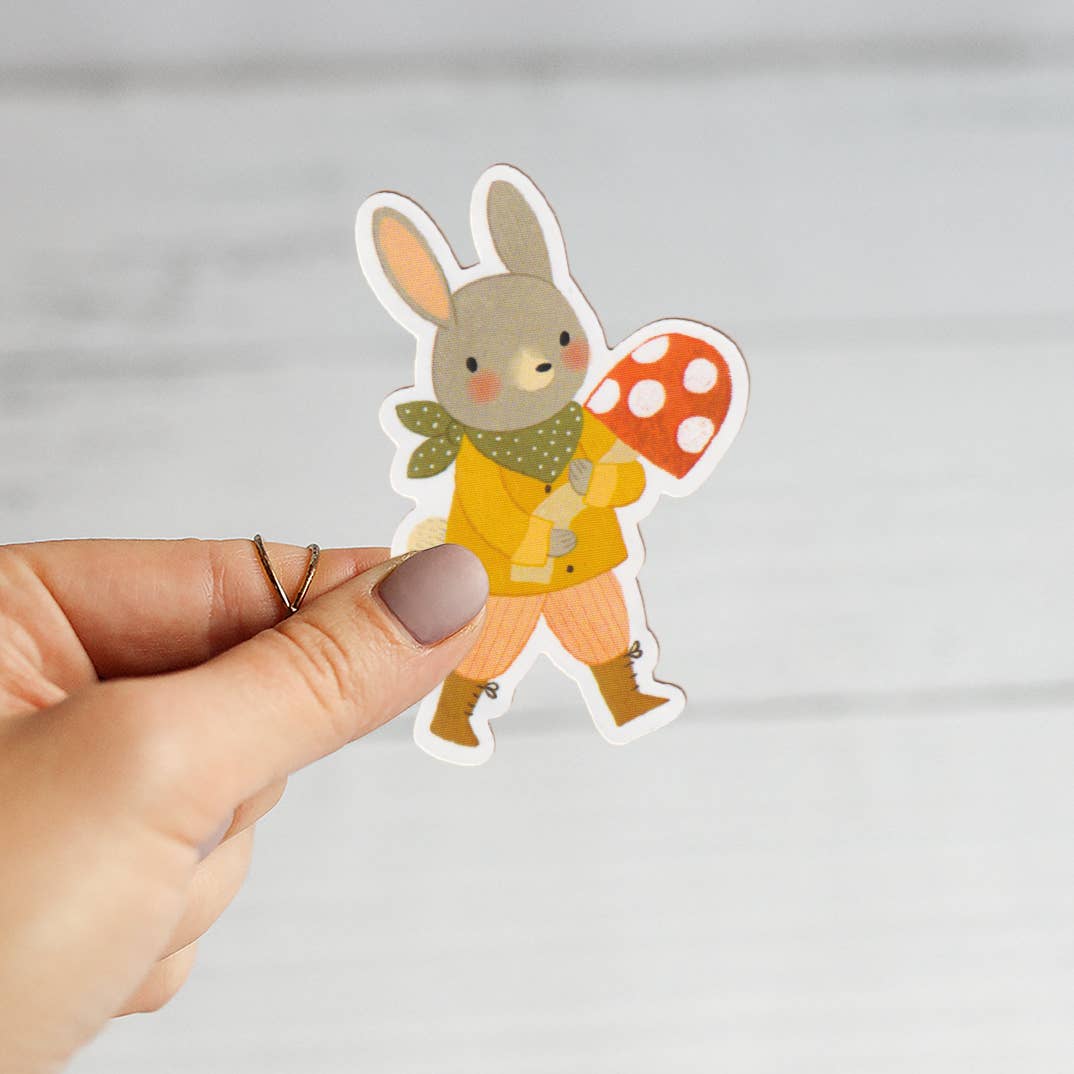 Harvest Bunny & Mushroom Sticker