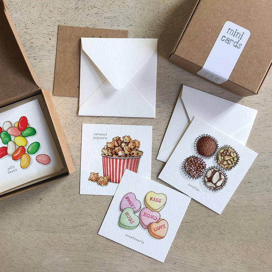 Mini Cards Set / Candies & Sweets