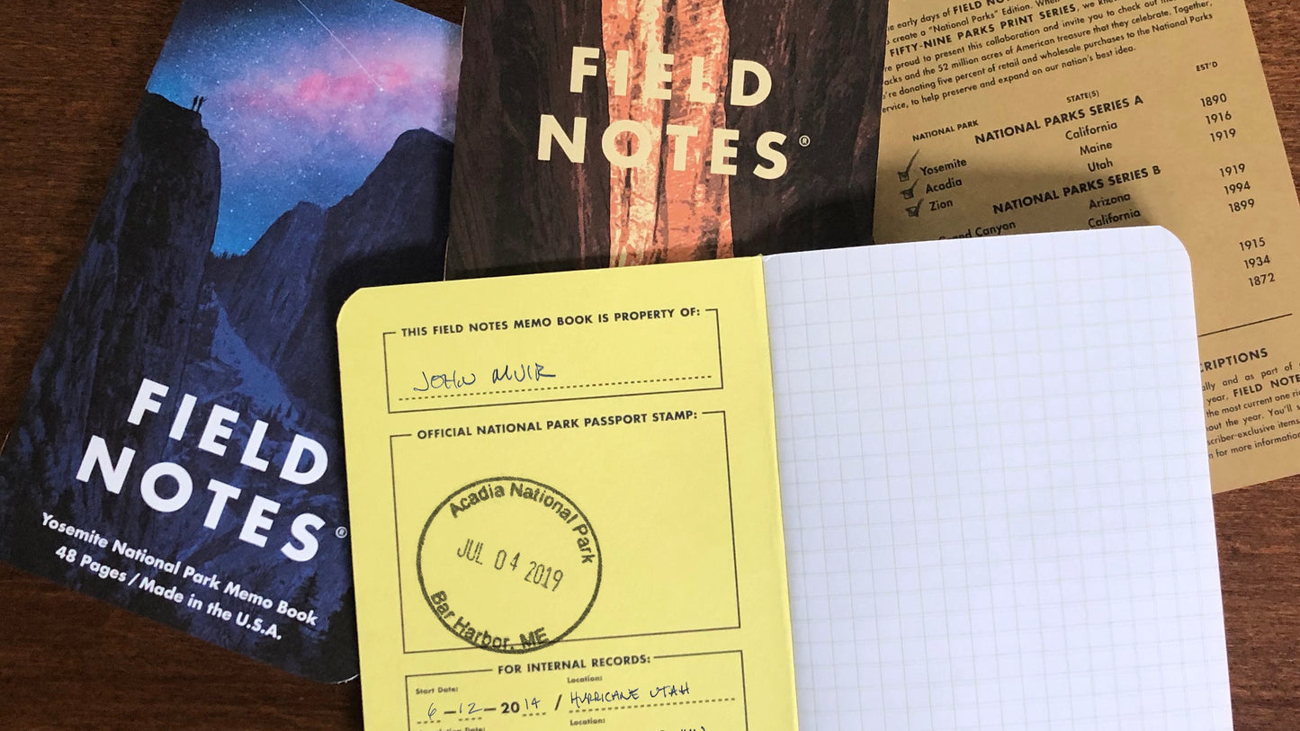 National Parks Pocket Notebooks - Series F