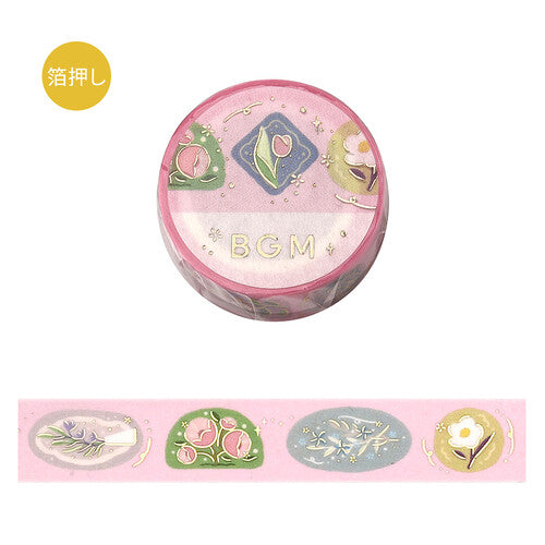 BGM Pink Flower Brooch Tape