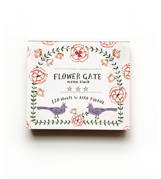Flower Gate Square Memo Pad