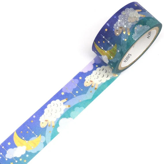 Saien Sheep Nighttime Washi Tape