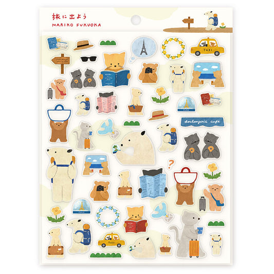 Let's Go On a Trip Sticker Sheet (Bears)