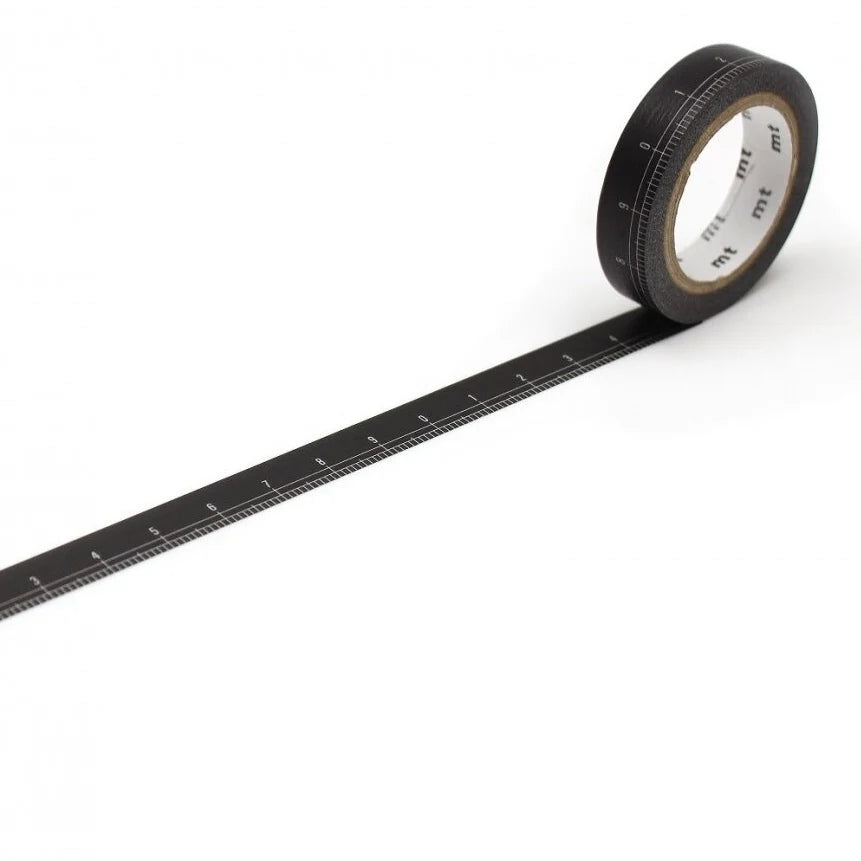 Black Ruler Washi Tape (mt)