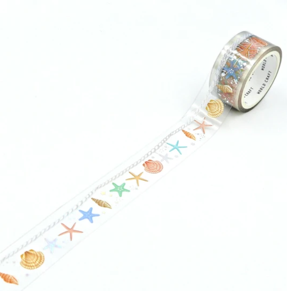 Shells Clear Decorative Tape