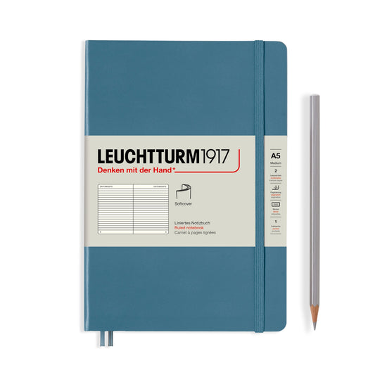 A5 Notebook Softcover Medium - Stone Blue