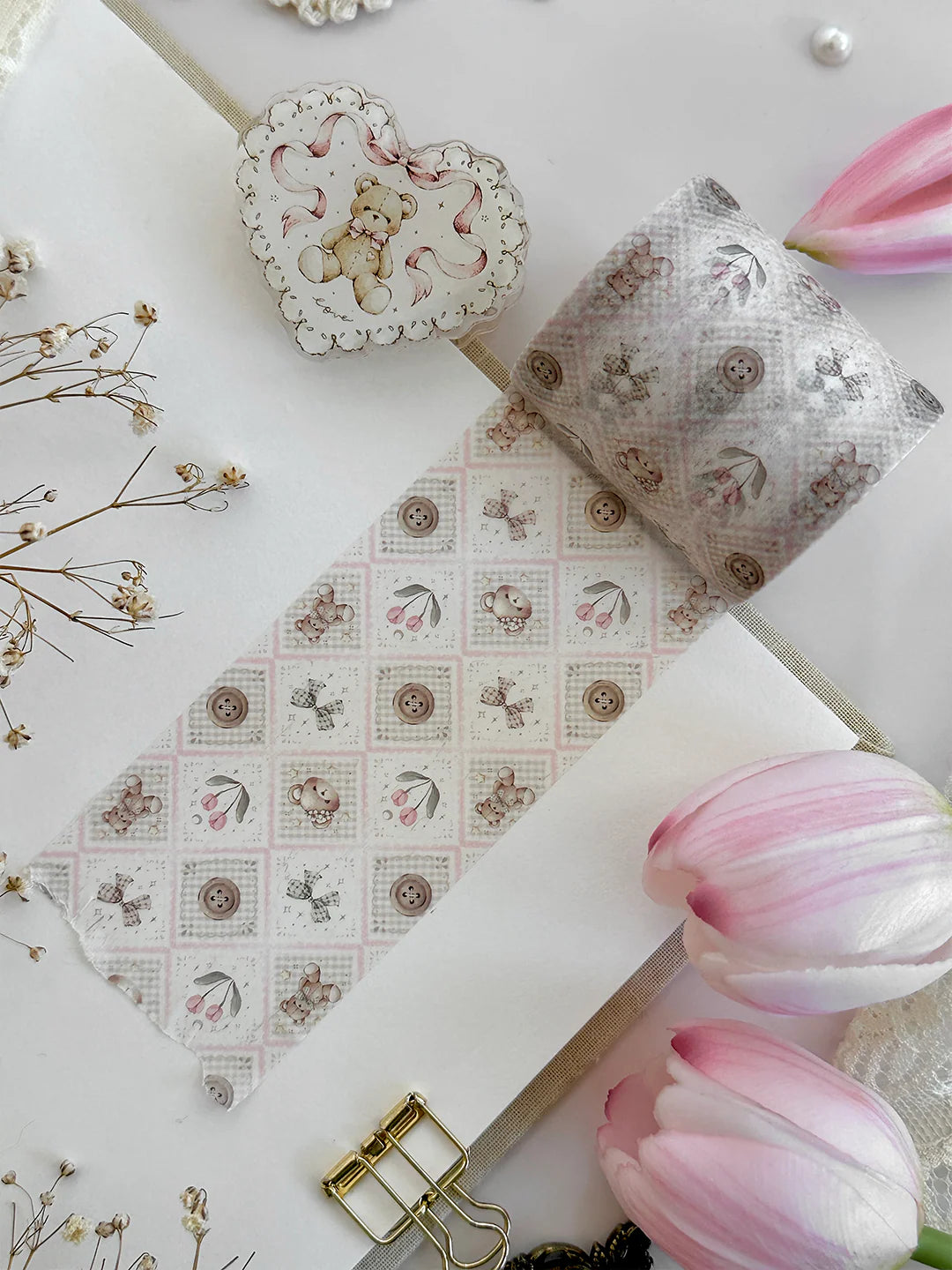 Teddy Bear Trellis Washi Tape