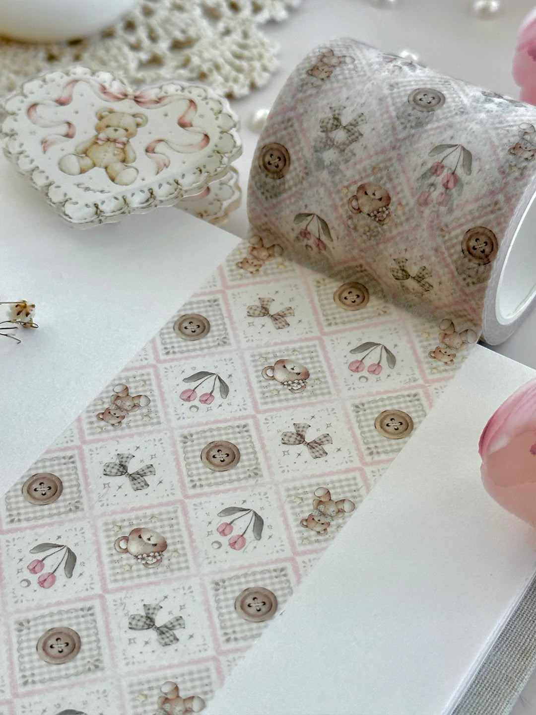 Teddy Bear Trellis Washi Tape