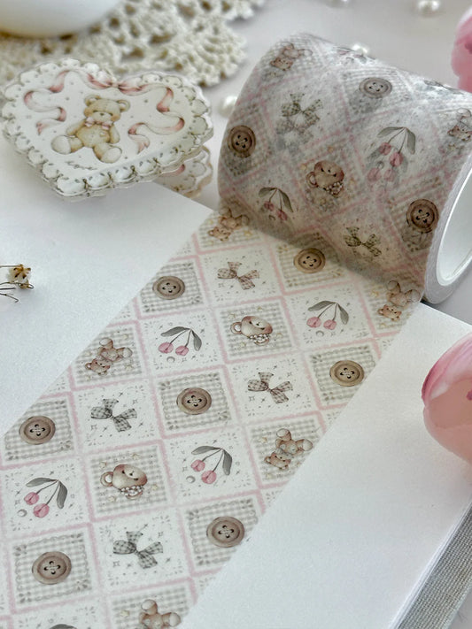 Teddy Bear Trellis Washi Tape