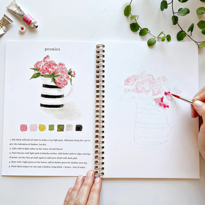 Bouquets Watercolor Workbook