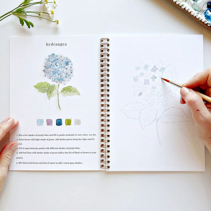 Flower Watercolor Workbook